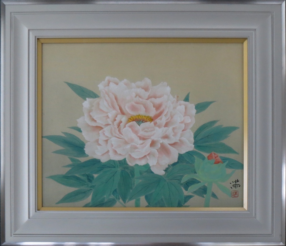 Recommended Japanese painting! Matsuura Mitsuru No. 8 Peony Seiko Gallery, Painting, Japanese painting, Flowers and Birds, Wildlife