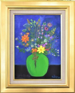 Art hand Auction [Masamitsu-Galerie / 5000 ausgestellte Objekte] Neue Werke zeitgenössischer beliebter westlicher Maler! Rokuro Iizuka Nr. 4 Wildblumen, Malerei, Ölgemälde, Stilllebenmalerei