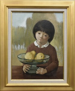 Art hand Auction Super trouvaille ! Kazumi Aoki, Numéro 6, Fruits d'automne, peinture à l'huile, Galerie Masami, Peinture, Peinture à l'huile, Portraits