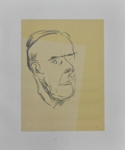 巨匠作家希少版画作品! 　　マリノ・マリー二　　版画　　「Thomas Mann」　　 　1968年制作　　 【正光画廊】　　　