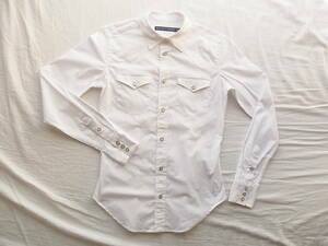 RALPH LAUREN Ralph Lauren stretch cotton western shirt size 2(155/84A) white 