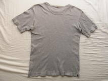 45rpm umii908 フォーティーファイブ　ウミキューマルハチ　ストレッチコットン素材　Tシャツ　サイズ 3 日本製　杢グレー_画像1