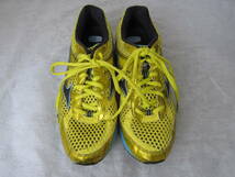 mizuno Wave Rider 15（ミズノ ウエーブ ライダー15 W）（8KN-20307）　黄青　　wm23㎝ US6.5 　2011年製　　レディース　 着用少　ok2305C_画像1