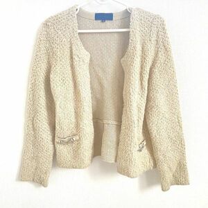  made in Japan UNTITLED Untitled cardigan beige lame formal *15-14