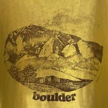 ヴィンテージ USA製 70s 半袖Tシャツ ダメージTシャツ boulder ロゴTシャツ Sサイズ イエロー メンズ レディース ビンテージ古着_画像6