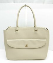 アニエスベー agnes b. 2WAY レザートート ベージュ BAG 鞄 △WB767_画像1