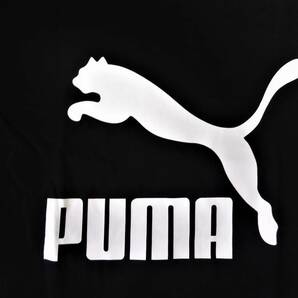 PUMA プーマ ビッグロゴ カジュアル クルーネック コットン半袖Tシャツ XL 黒の画像3
