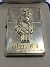 1996年 　スターリングシルバー　純銀製　アトランタ五輪　メタル　ZIPPO　未使用　やや難　_画像2