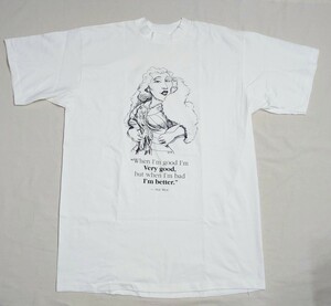 90s デッドストック　Mae West メイウエスト　ビンテージ　ビンテージTシャツ 女優　名言　