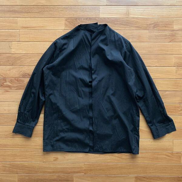 Yohji Yamamoto 羽織り ボタンレス ブラウス シャツ ヨウジヤマモト カーディガン ブラック 2M