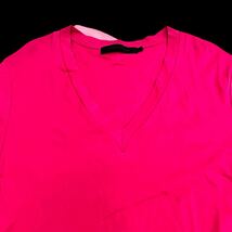 【2枚セット】LITHIUM HOMME / リチウムオム メンズ カットソー Vネック 半袖Tシャツ 46サイズ Sサイズ相当 コットン100% O-1445_画像2
