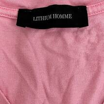 【2枚セット】LITHIUM HOMME / リチウムオム メンズ カットソー Vネック 半袖Tシャツ 46サイズ Sサイズ相当 コットン100% O-1445_画像5
