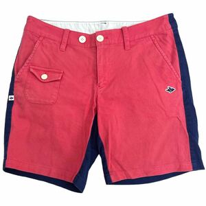 PEARLY GATES / パーリーゲイツ レディース ショートパンツ ゴルフパンツ 1サイズ ピンク×ブルー 春夏服 O-1494