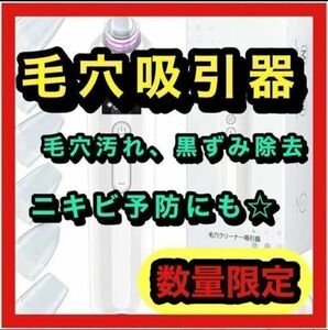 毛穴吸引器 温熱ケア　6つのヘッド 日本語説明書 5段階　白　ホワイト