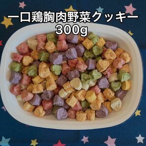 犬おやつ無添加 手作り彩りミックス鶏胸肉野菜クッキー300g