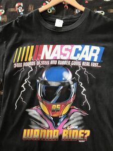 Nascar Wanna Ride Tシャツ　ナスカー　レーシング　アメリカ　レース　ストックカー　アメリカ　ビンテージ　古着　アメカジ