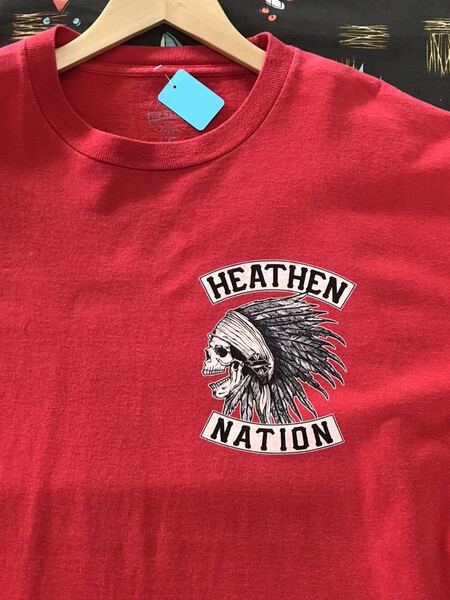 Heathen Nation Tシャツ アメリカ バイク モーターサイクルクラブ ビンテージ ハーレーダビットソン 古着 アメカジ