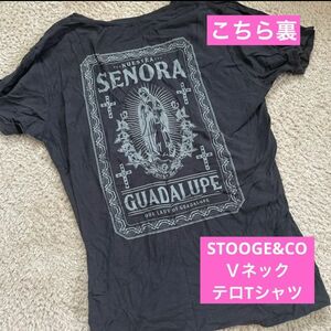 STOOGE&CO Ｖネック テロTシャツ M Tee