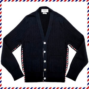 ★0★トムブラウン★エアーメール★カーディガン★トリコロール★THOM BROWNE★VARIEGATED RIB RWB AIRMAIL CARDIGAN★MKC234A-00219415★
