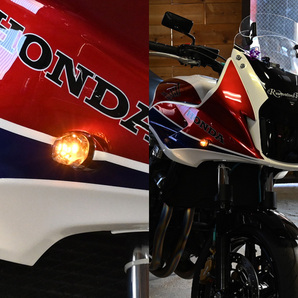 LED ウインカー 埋め込みタイプ スモーク 純正タイプ 社外品 CB1300 SB SC54 CBR250RR グロム125 MSX125 汎用 カスタム ドレスアップの画像4