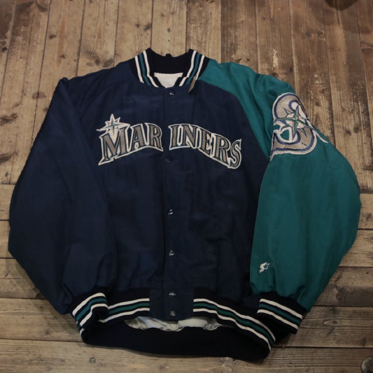 人気激安 USA製 90s Starter × SEA.マリナーズ XL スタジャン