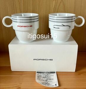 *[ unused ] Porsche Boxster * mug pair set box attaching glass made in Japan *PORSCHE boxster* Novelty 