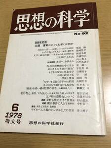 思想の科学／第92号／1978年6月増大号／主題 運動にとって文学とは何か／172頁