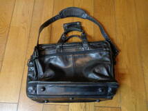 TUMI トゥミ 鞄 カバン 925D3 ウィークエンド ブリーフ ビジネスバッグ 鍵付 革 レザー サイズ:幅45㎝×奥行19㎝×高さ30㎝ ブラック 黒_画像2