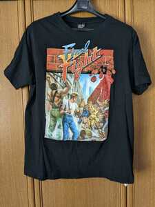 Final Fight 半袖Tシャツ　Mサイズ　黒色　ブラック　即決　ファイナルファイト