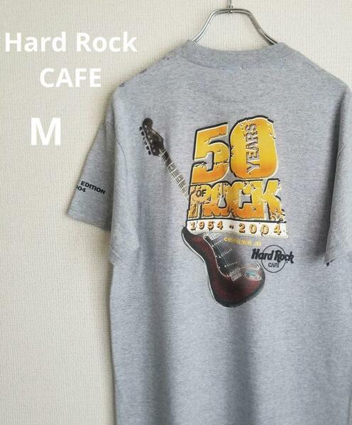 Hard Rock CAFE ハードロックカフェ ロゴ プリントTシャツ THE REVOLUTION SOUND 50周年記念　Tシャツ サイズM(XL～）