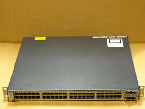 ▽Cisco Catalyst WS-C3750E-48TD-E V05 15.2(4)E9 50ポート ギガビットスイッチ 中古 CVR-X2-SFP