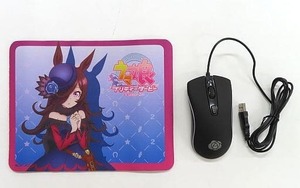 ウマ娘 プリティーダービー マウスパッド付き光るマウス ライスシャワー3個セット