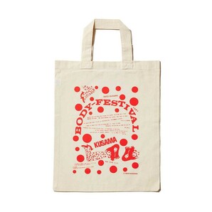 新品 未使用 草間彌生 BODY FESTIVAL トートバッグ セット 綿100% A4サイズ レッド ブルー yayoi kusama エコバッグの画像2