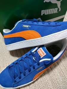 新品 未使用 PUMA SUEDE Teams 2 ニックスカラー 28cm ブルー オレンジ プーマ スエード レザー 天然皮革 スニーカー メンズ