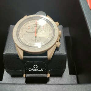 新品 未使用 SWATCH OMEGA コラボ ベージュ ブラック スウォッチ オメガ MISSION TO JUPITER スウォッチ オメガ スピードマスターの画像5