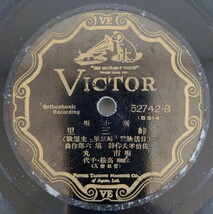 【SP盤レコード】VICTOR新小唄/夕かぜ 唄 勝太郎 三味線 千代菊・千代/峠三里 唄 市丸 三味線 高松・千代/SPレコード_画像5