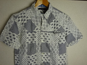 *Rhythm of Life* patchwork S|S shirt *USED beautiful goods! size M