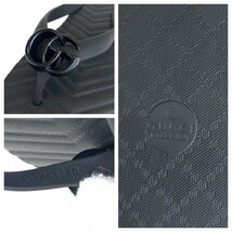 新品未使用 GUCCI グッチ GGトング サイズ40 24.5cm 25cm ブラック 黒 ラバー 655463 ビーチサンダル サンダル レディース 402149 新品_画像8