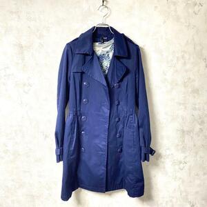[H&M]S navy trench coat office beautiful . double 
