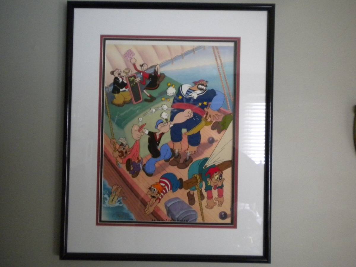 ポパイ Popeye ブルート アメコミ セル画 原画 限定 レア 入手困難 サイン入り ポパイ Popeye ブルート アメコミ セル画 原画 限定 レア 入手困難 サイン入り