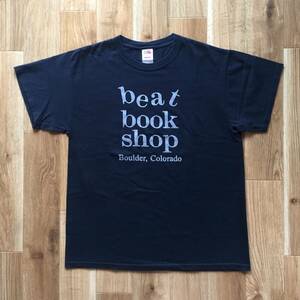FRUIT OF THE LOOM beat book shop Tシャツ プリントT ロゴT Lサイズ 100%COTTON コットン 黒 ヘビーコットン 1990年代後半〜2000年代