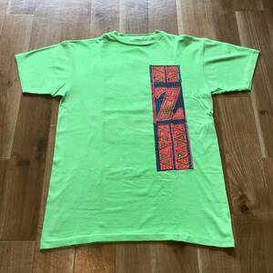 JIMMY'Z ジミーズ 1990's Tシャツ ロゴT プリントT 発泡プリント カナダ製 MADE IN CANADA 100%COTTON 綿100％ スケート サーフ 黄緑系　