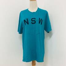 a00623 美品 NIKE SPORTSWEAR ナイキ Tシャツ プリントTシャツ 半袖 薄手 丸首 サイズM グリーン メンズ コットン混 カジュアル 万能 上質_画像1