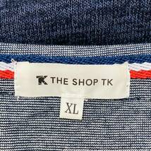 a00659 THE SHOP TK タケオキクチ メンズ カットソー シャツ ニット 長袖 丸首 カジュアル XL ネイビー 無地 古着 シンプル 万能 重ね着風_画像8