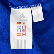 a00833 adidas アディダス JFA Tシャツ 半袖 サッカー 日本代表1996 ブルー 青 プリント 綿100% カジュアル 上質 スポーツミックススタイル_画像9