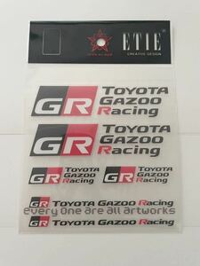 トヨタ GR Gazoo Racing (ガズーレーシング） ステッカー ヤリス、86 、スープラ　6点セット．．