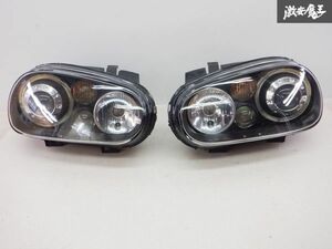 DEPO デポ ゴルフ 4 HID ヘッドライト ヘッドランプ イカリング 20th アニバーサリー インナーブラック 左右 セット 441-1150 棚E-1