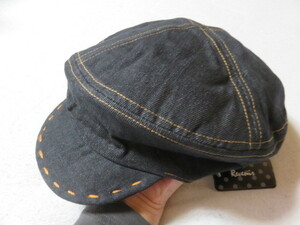 Revenir FHA-183 ニッキ社 ワークキャップ ワーク帽 帽子 サイスフリー 綿100％ ステッチ 後部ポイント カラー 淡ブラック色 タグ付 未使用
