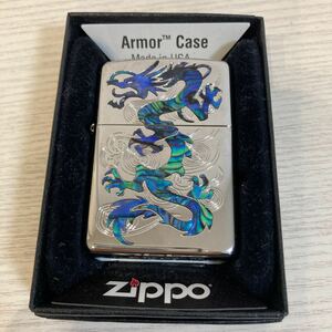 Zippo ジッポー 貝貼り　 龍　ドラゴン　桜　シェル貼り　ジッポライター オイルライター