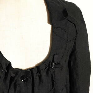 ☆sensounico センソユニコ tb ティービー 羽織り 上着 ジャケット 黒 40サイズ 麻100％ tb-5-435の画像8